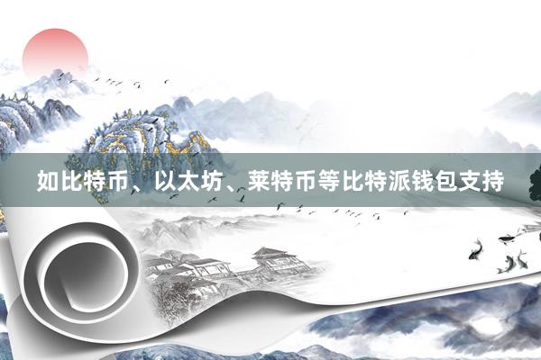 如比特币、以太坊、莱特币等比特派钱包支持