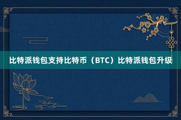 比特派钱包支持比特币（BTC）比特派钱包升级