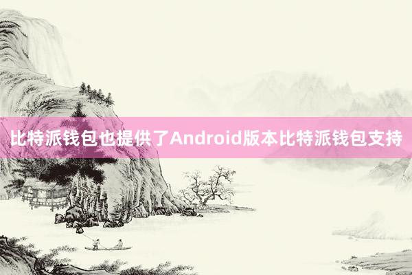 比特派钱包也提供了Android版本比特派钱包支持