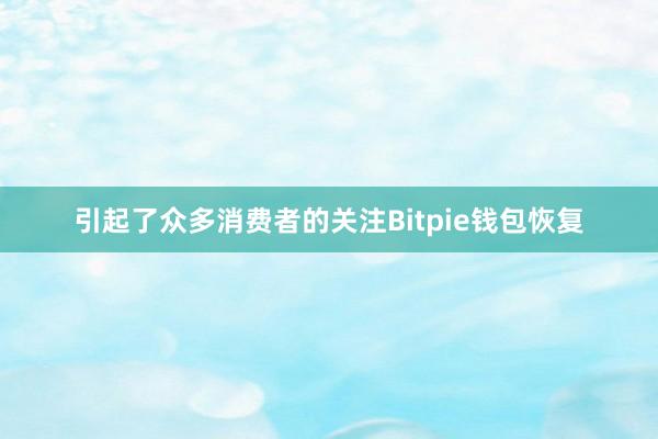 引起了众多消费者的关注Bitpie钱包恢复