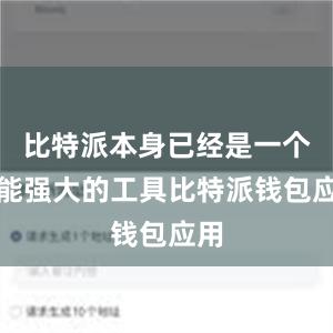 比特派本身已经是一个功能强大的工具比特派钱包应用